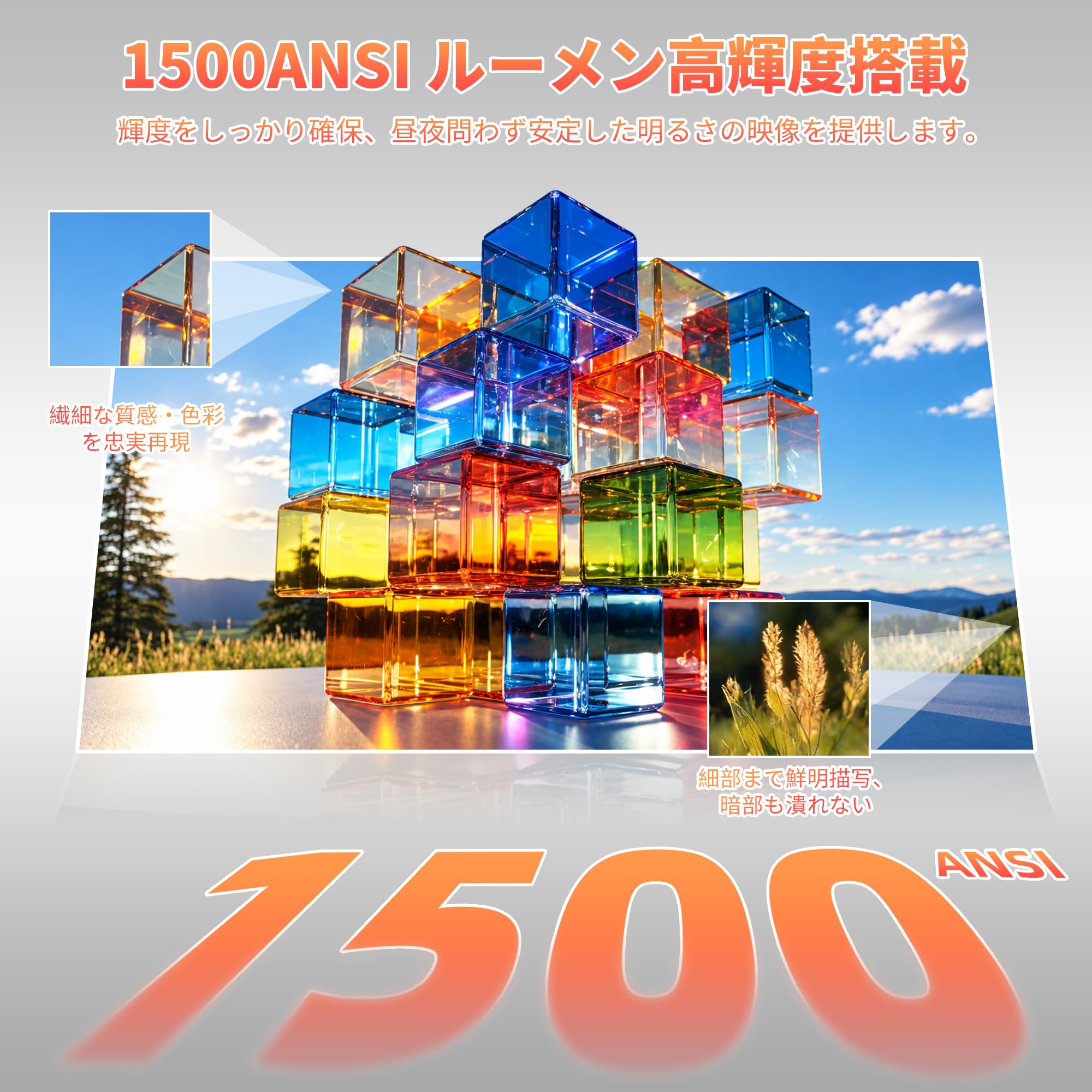 Amazon.co.jp: プロジェクター 家庭用 小型 天井【1500ANSI高輝度